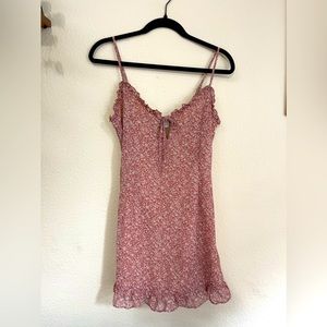 Pink Floral Mini Dress